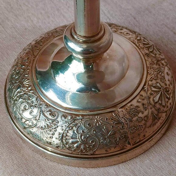 Antique Middleton Plate Co. Victorian Intricately Etched Pewter Chalice/Goblet - Picture 8 of 9